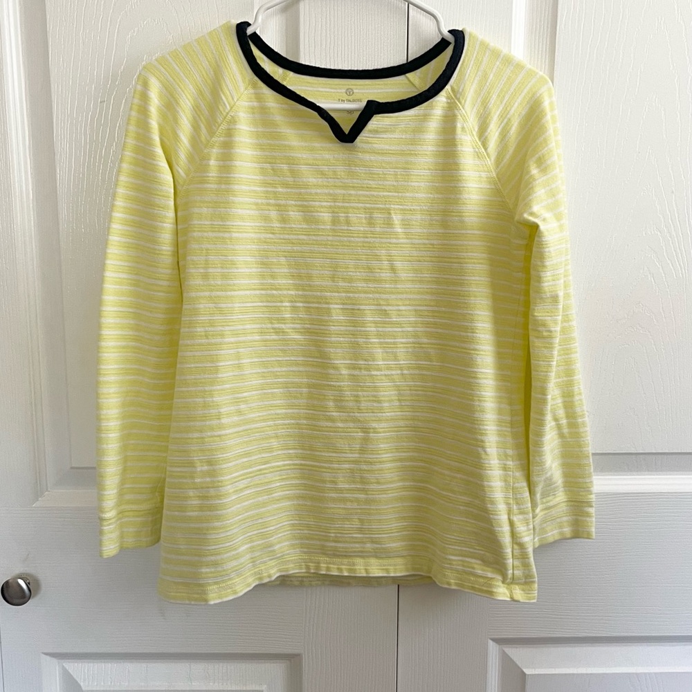 Talbots Yellow Stripe Blouse Small